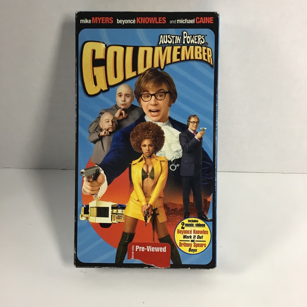 Austin Powers in Goldmember VHS 2002 Movie Mike Myers Beyonce Blockbuster Case